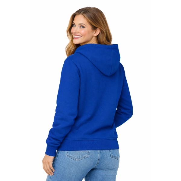 Bluza dresowa damska z kapturem kolor chabrowy roz.L